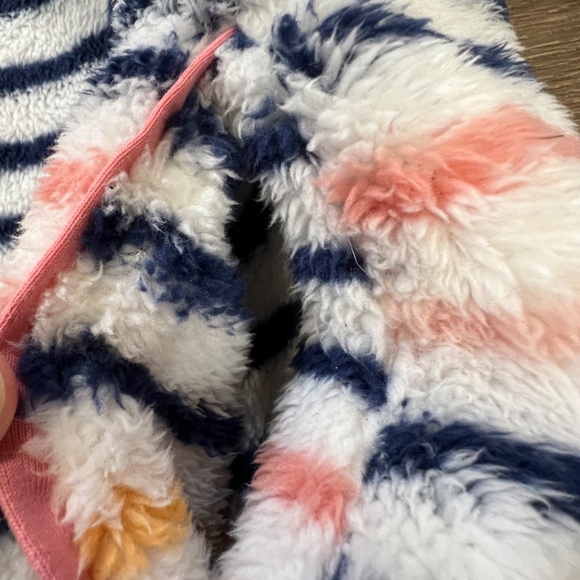 Joules Girls Fleece Quarter Zip Sweater Striped Sherpa Cozy Winter Sz 9-10 Y - Picture 3 of 13